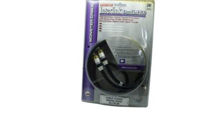 Cable Video RCA, Interlink Data Link 300. Cable RCA 1 metro, para alto rendimiento, DVD, CD, DAT, DAC. alta velocidad de recepción. Oro 24K, marca Monster Cable