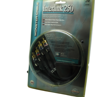 Cable Audio RCA, Interlink Data Link 250. Cable RCA 4 metros, para alto rendimiento, DVD, CD, DAT, DAC. alta velocidad de recepción. Oro 24K, marca Monster Cable